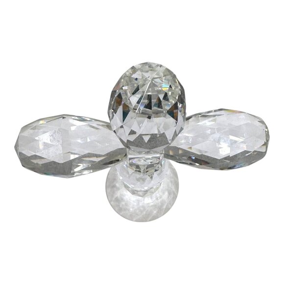 Oleg Cassini Signed Crystal Cross Religious Sculpture Paperweight Faceted 7" - Picture 7 of 8